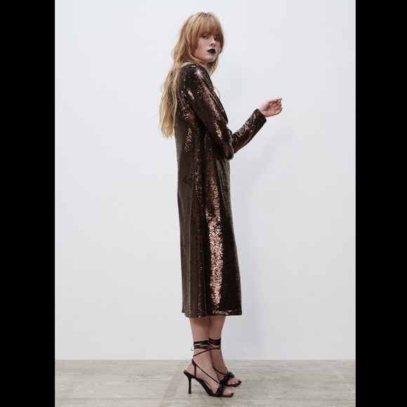 Premium Sequin Knit Dress - Picture 3 of 11